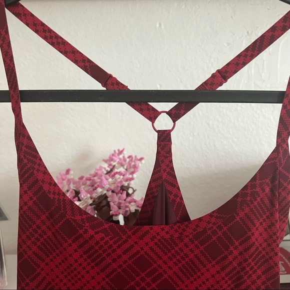 Outdoor Voices Exercise Dress in Pomegranate Plaid - Picture 4 of 5